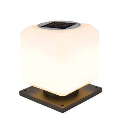 Waterproof Cube Outdoor LED Pier Mount Post Lamp for Garden-Lighom