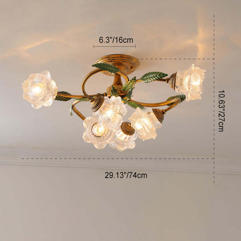 Modern Idyllic Iron Flower Branch Mount Light — 8 / B / 110V-120V For US/CA