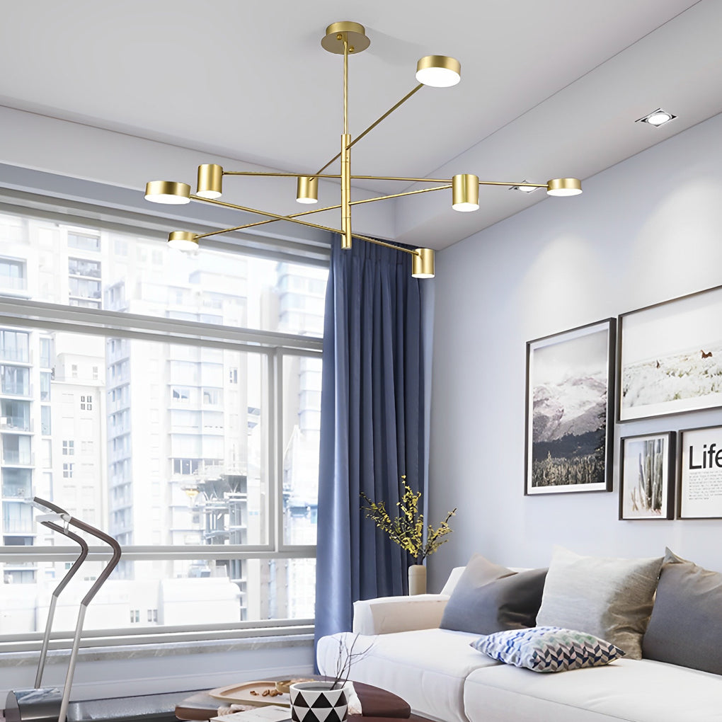 Minimalist Nordic Geometric Pendant Light Metal Acrylic Ceiling Lights-Lighom