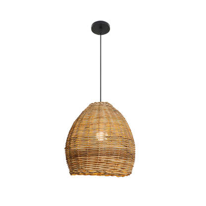 Handmade Leather Rattan LED Wabi-Sabi Japanese Chandelier
