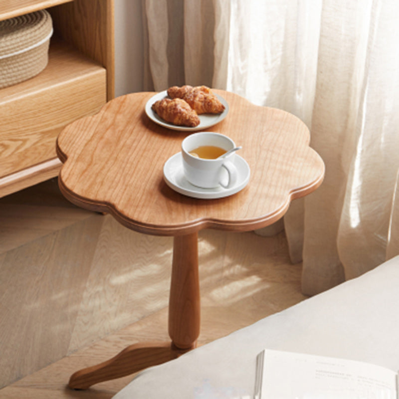 Vintage Flower Cherry Wood Coffee Table