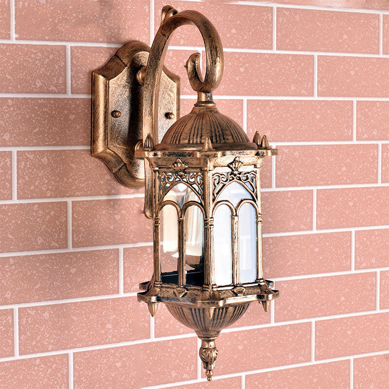 European Vintage Outdoor Waterproof Metal Wall Sconce