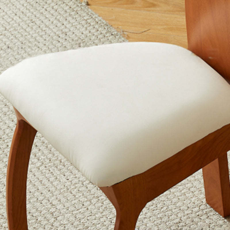 Vintage Cat Scratch Leather Wood Dining Chair