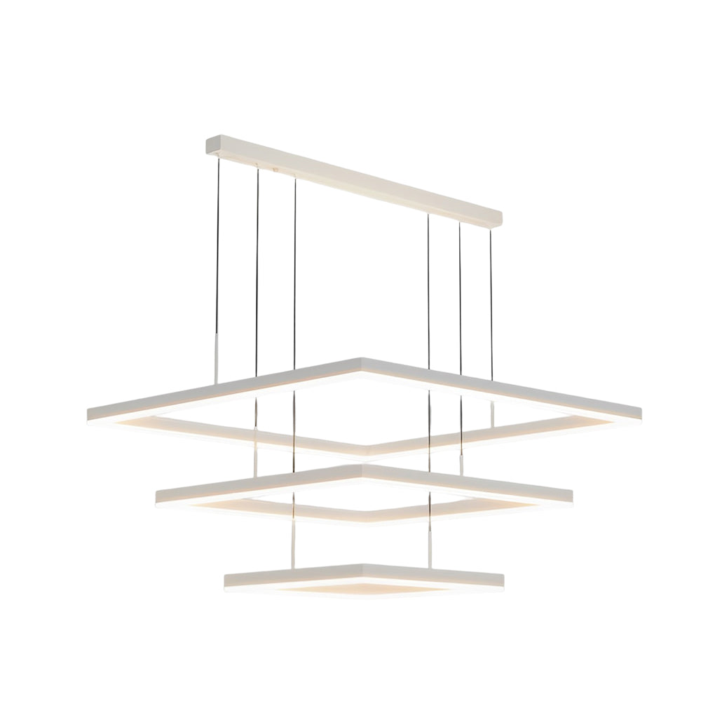 Ultra Thin Square Rings Dimmable LED Modern Chandelier