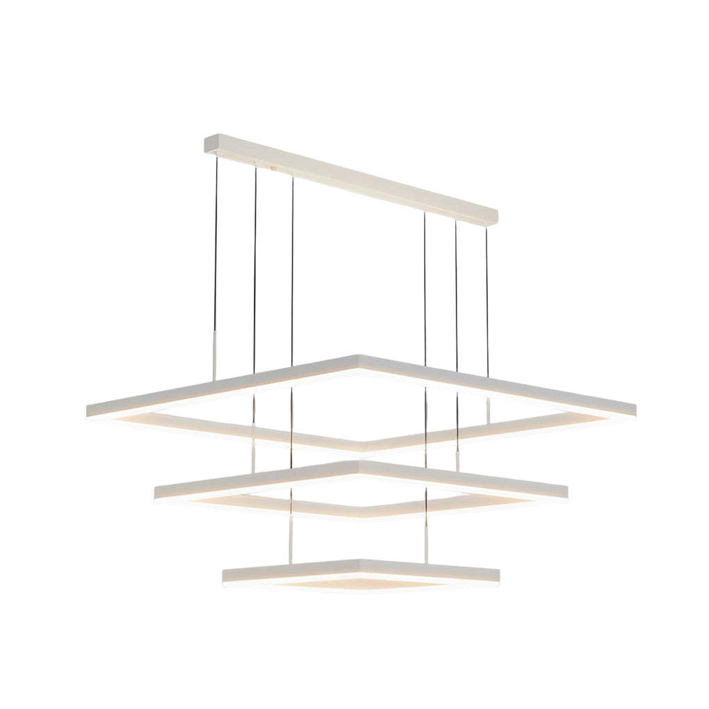 Ultra Thin Square Rings Dimmable LED Modern Chandelier