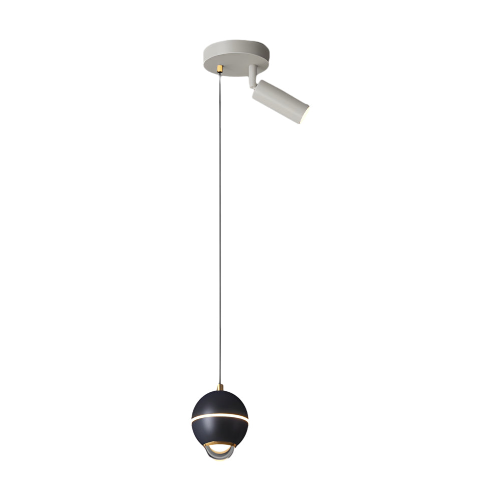 Small Metal Ball Modern Pendant with Spotlights