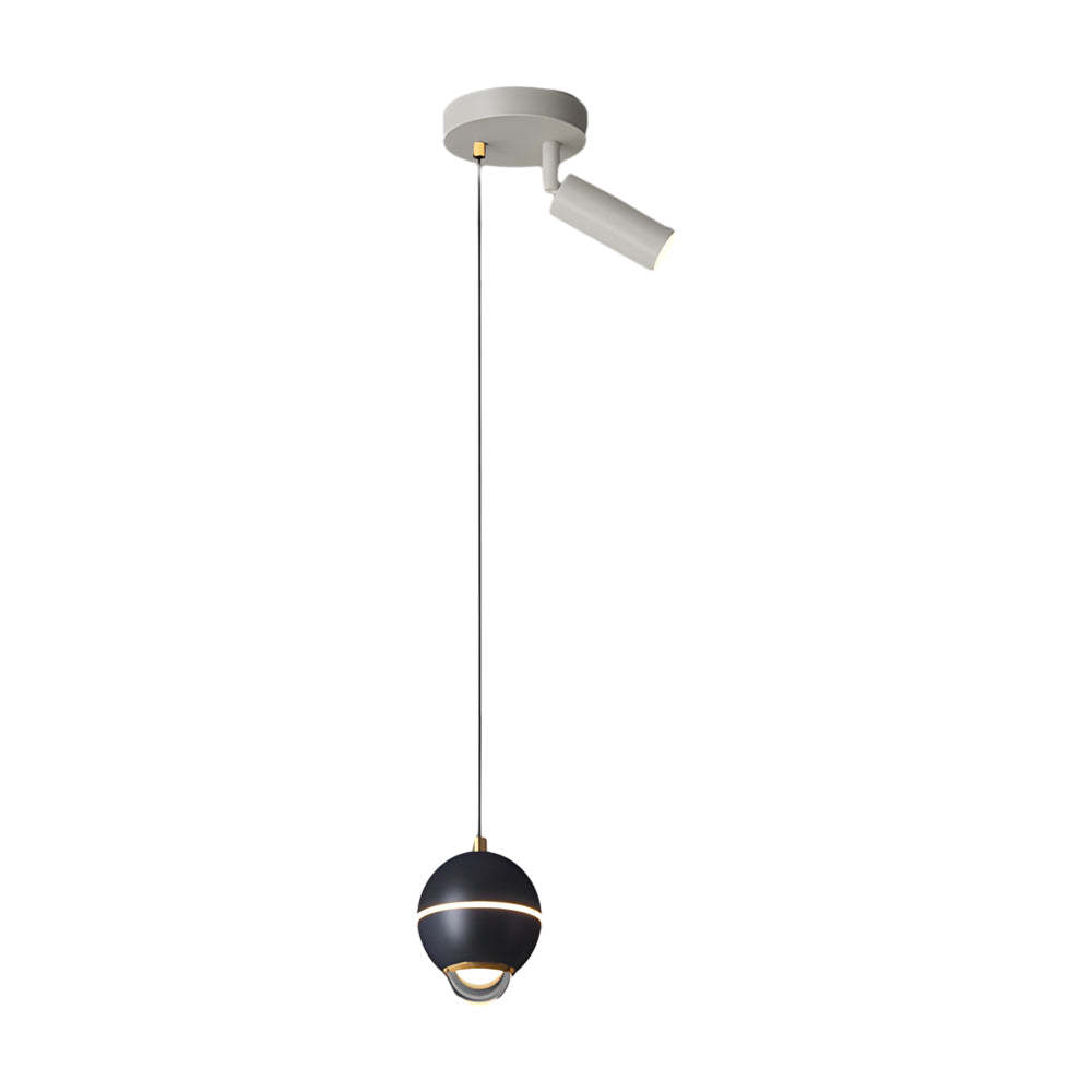 Small Metal Ball Modern Pendant with Spotlights
