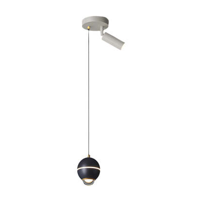 Small Metal Ball Modern Pendant with Spotlights