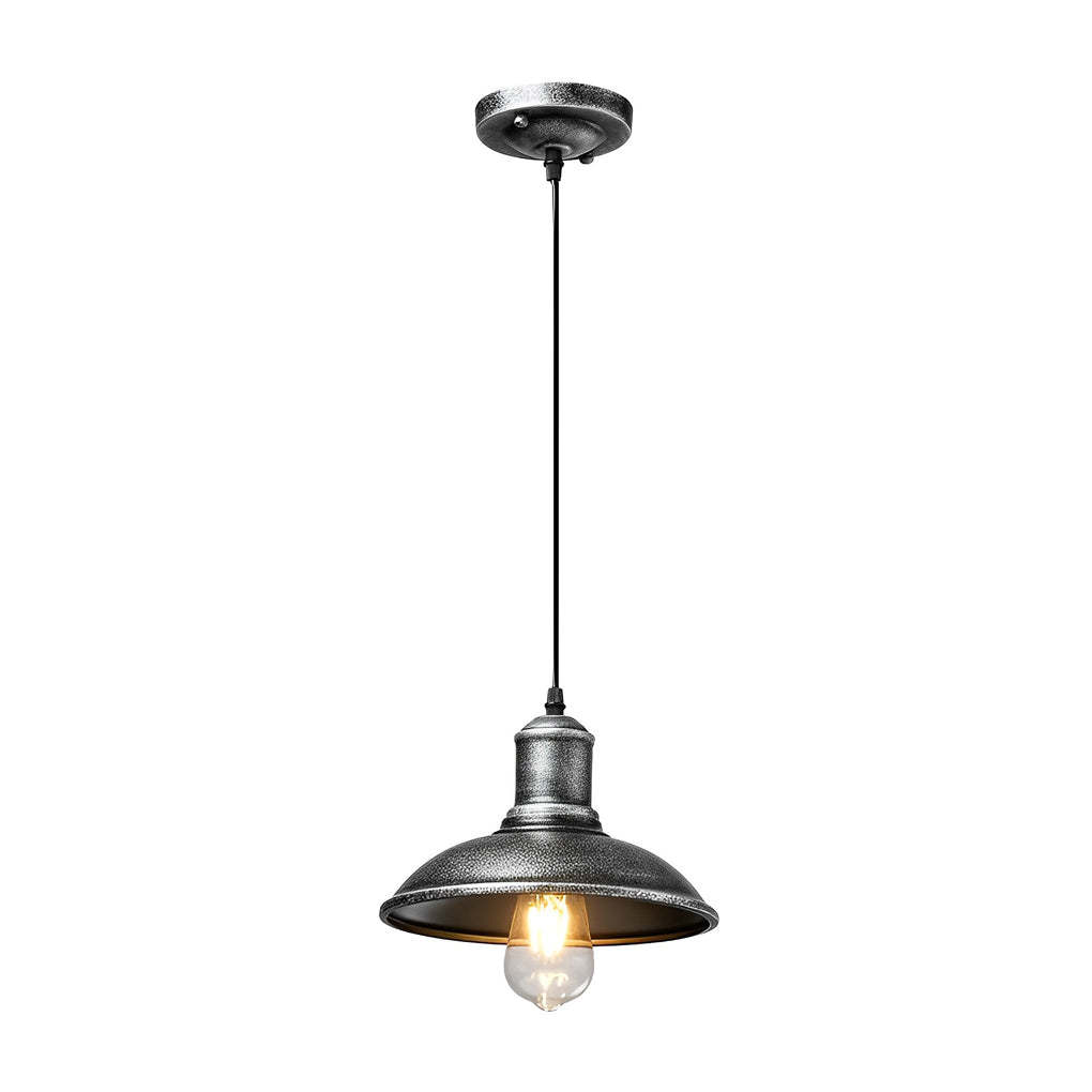 Round Iron Waterproof LED Retro Industrial Outdoor Pendant