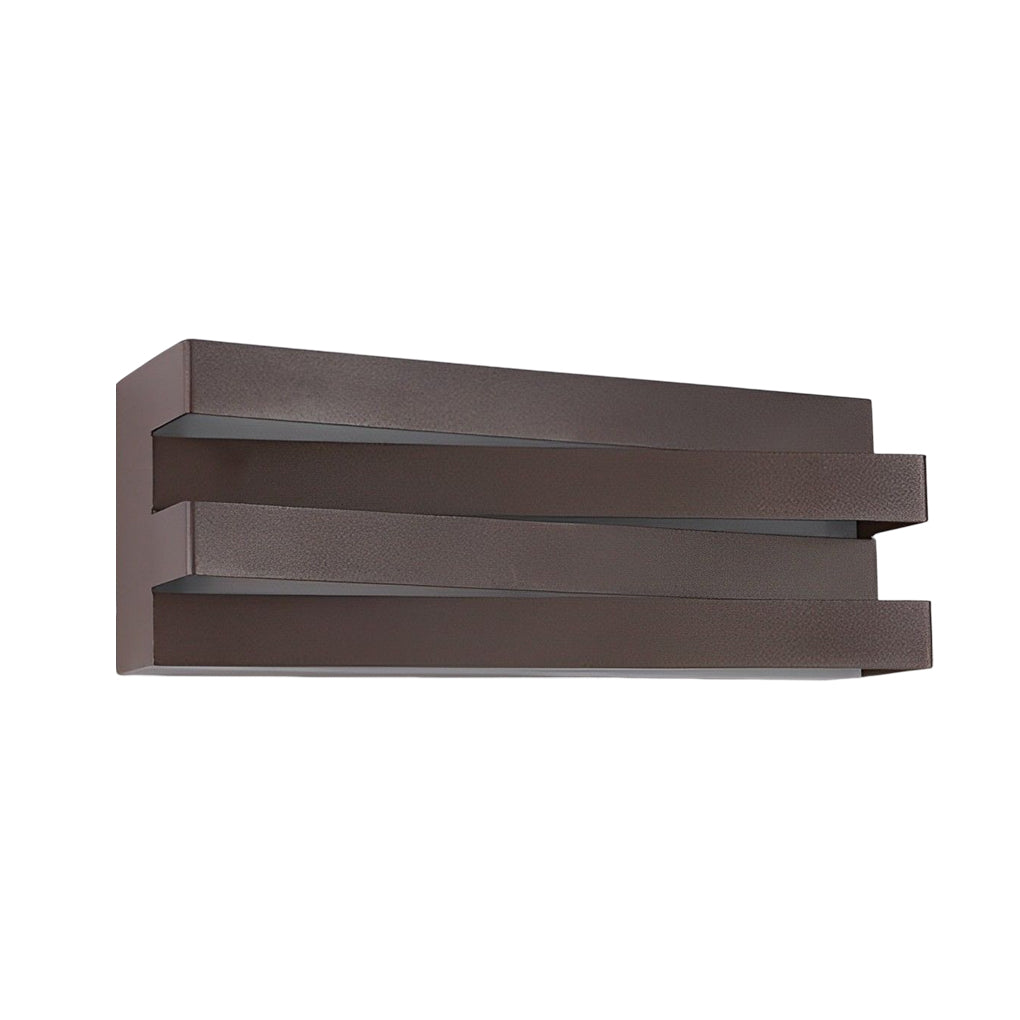 Brown synthetic metal acrylic geometric wall sconces - modern