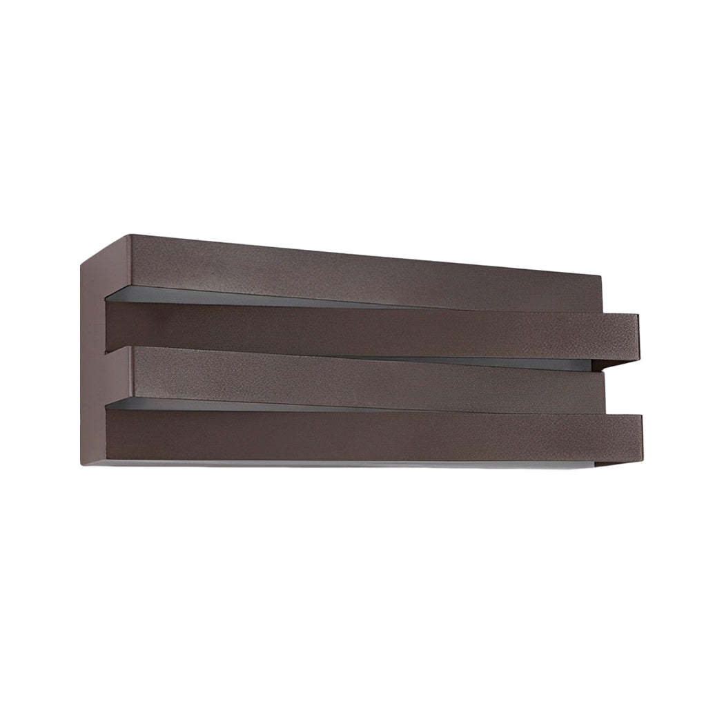 Brown synthetic metal acrylic geometric wall sconces - modern