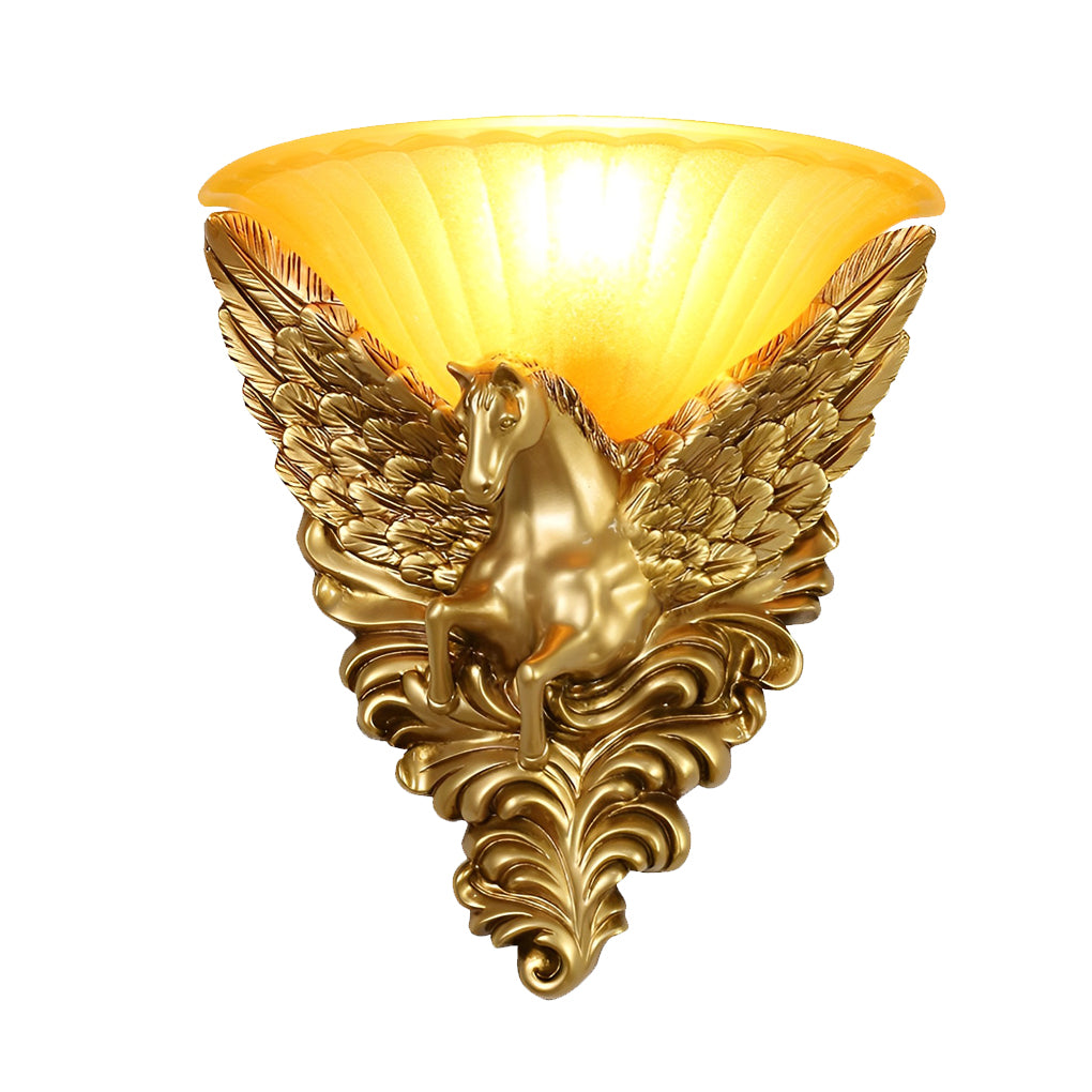 Resin Horse Head European Decorative Sconce