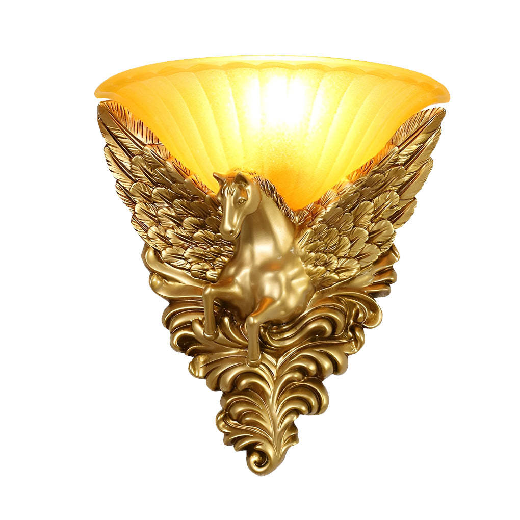 Resin Horse Head European Decorative Sconce