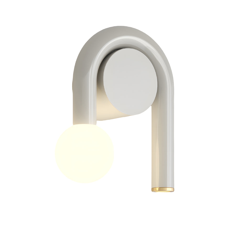 2-Light Arched Iron U-shaped Line Wall Sconce LED Matte Black Bathroom Vanity Lights-Lighom