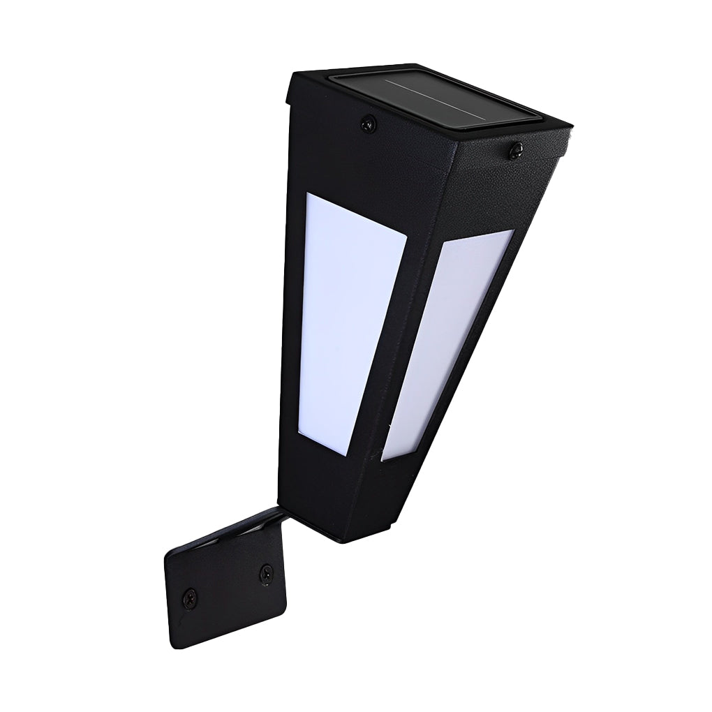 Smart Metal Black Modern Solar Outdoor Wall Light