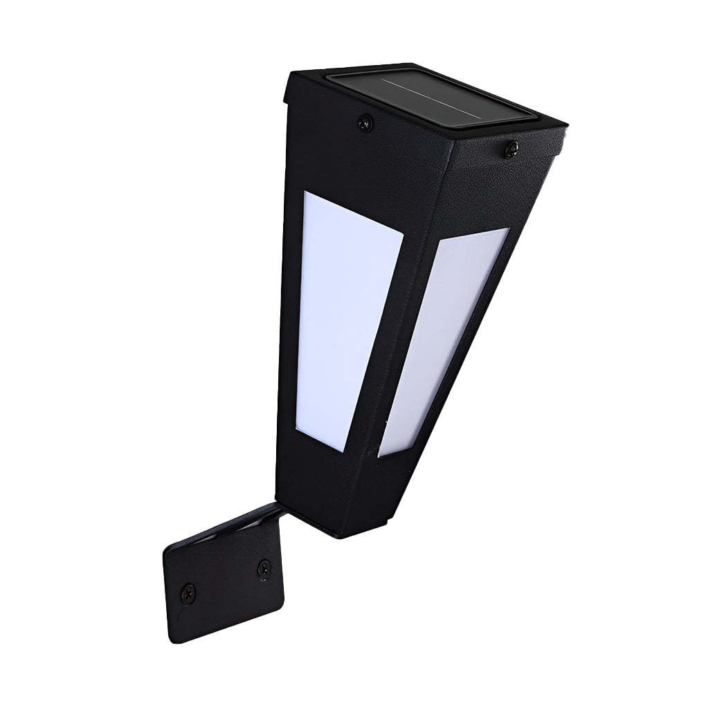 Smart Metal Black Modern Solar Outdoor Wall Light