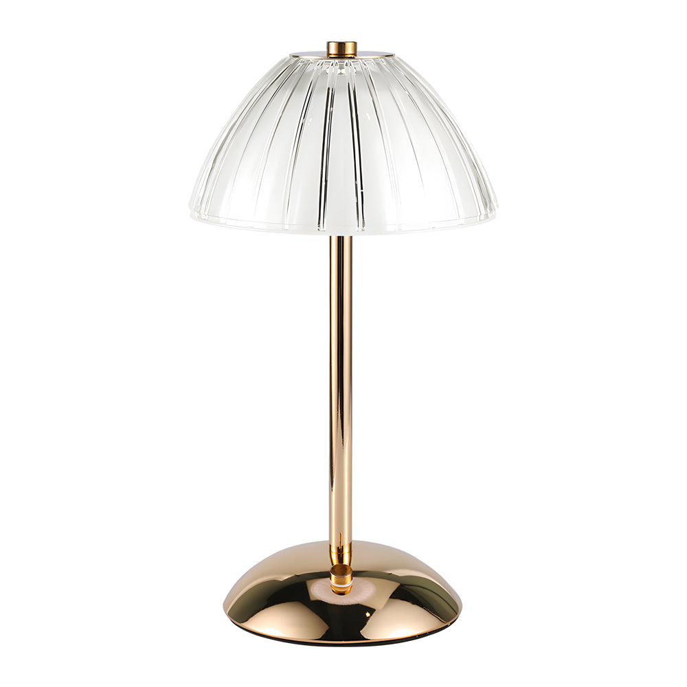 Battery-Operated LED Brushed Brass Table Lamp