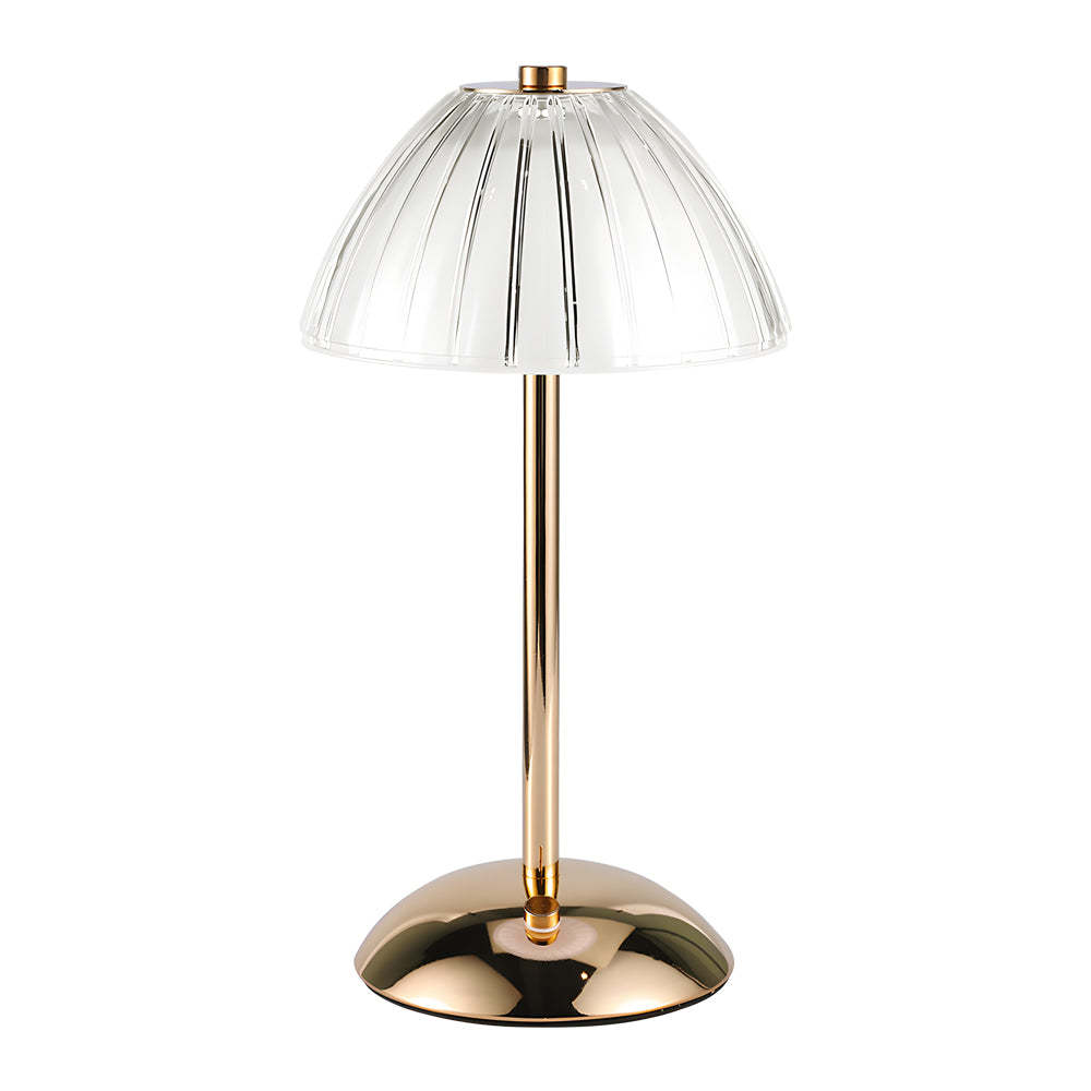 Battery-Operated LED Brushed Brass Table Lamp