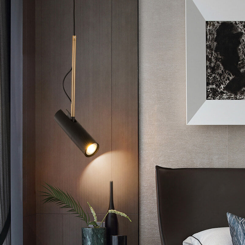 Minimalist Gold LED Spotlight Pendant Light