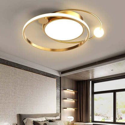 Nordic Round Circle LED Flush Mount Light — Neutral Light (4000K) / Black