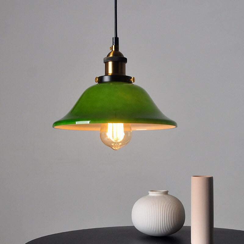 Modern dome green glass pendant lighting — 220V-240V (UK/AU)