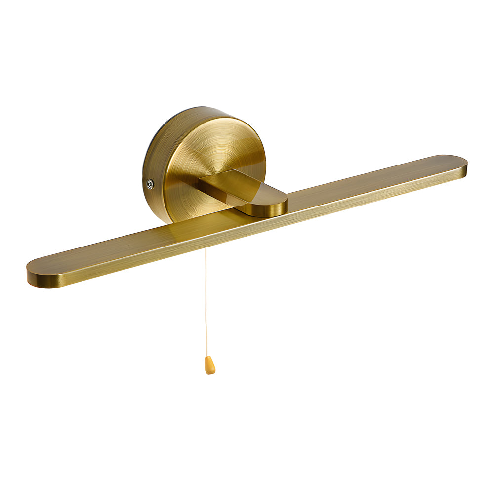 15.74'' Modern LED Linear Vanity Lights with Pull Rope Switch - Bathroom Lighting in Black/Bronze-Lighom