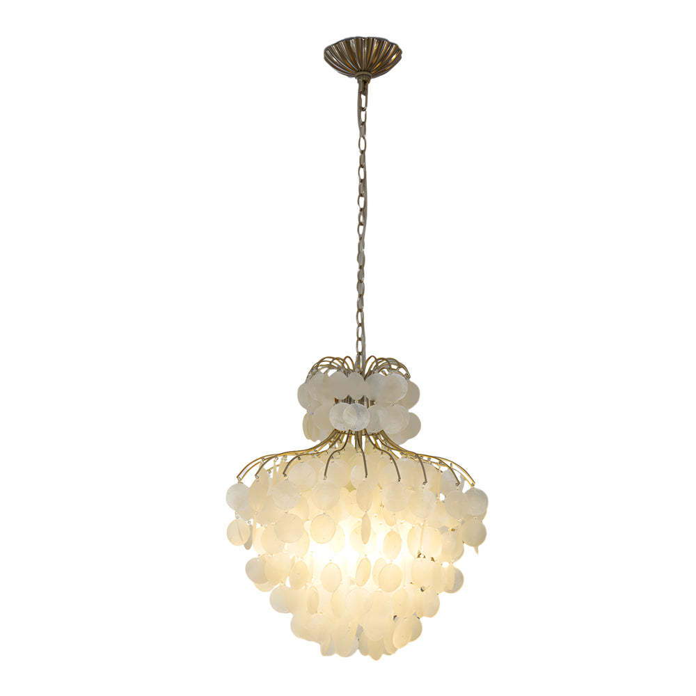 Tiered Capiz Shell French Style Chandelier
