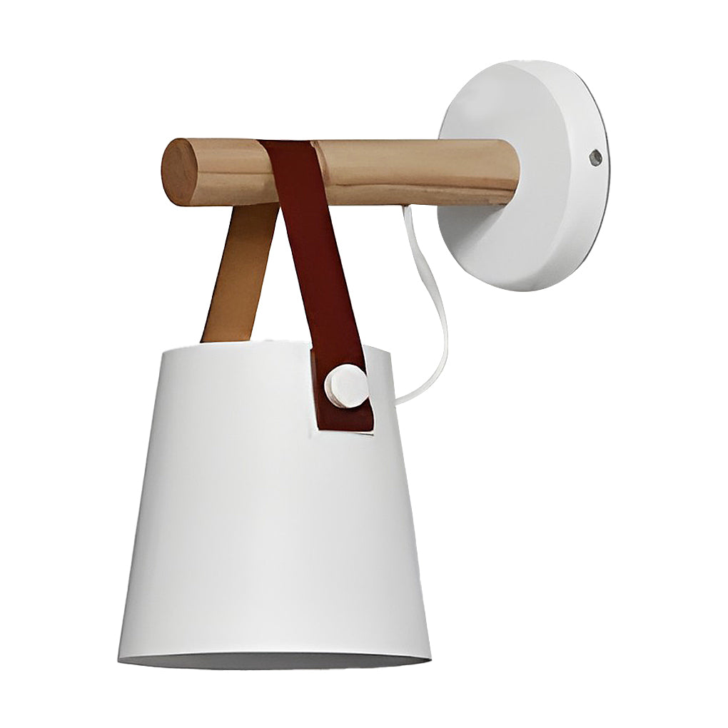 Classic Wood Metal Nordic Plug in Wall Sconce Lighting Wall Lamp-Lighom