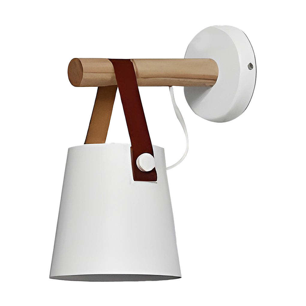 Classic Wood Metal Nordic Plug in Wall Sconce Lighting Wall Lamp-Lighom