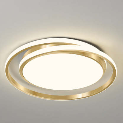 Modern Luxury Golden Circle LED Flush Mount Light