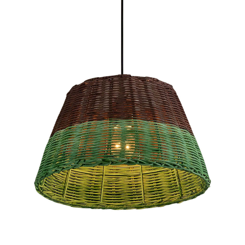 Retro Rattan Industrial Pendant Chandelier