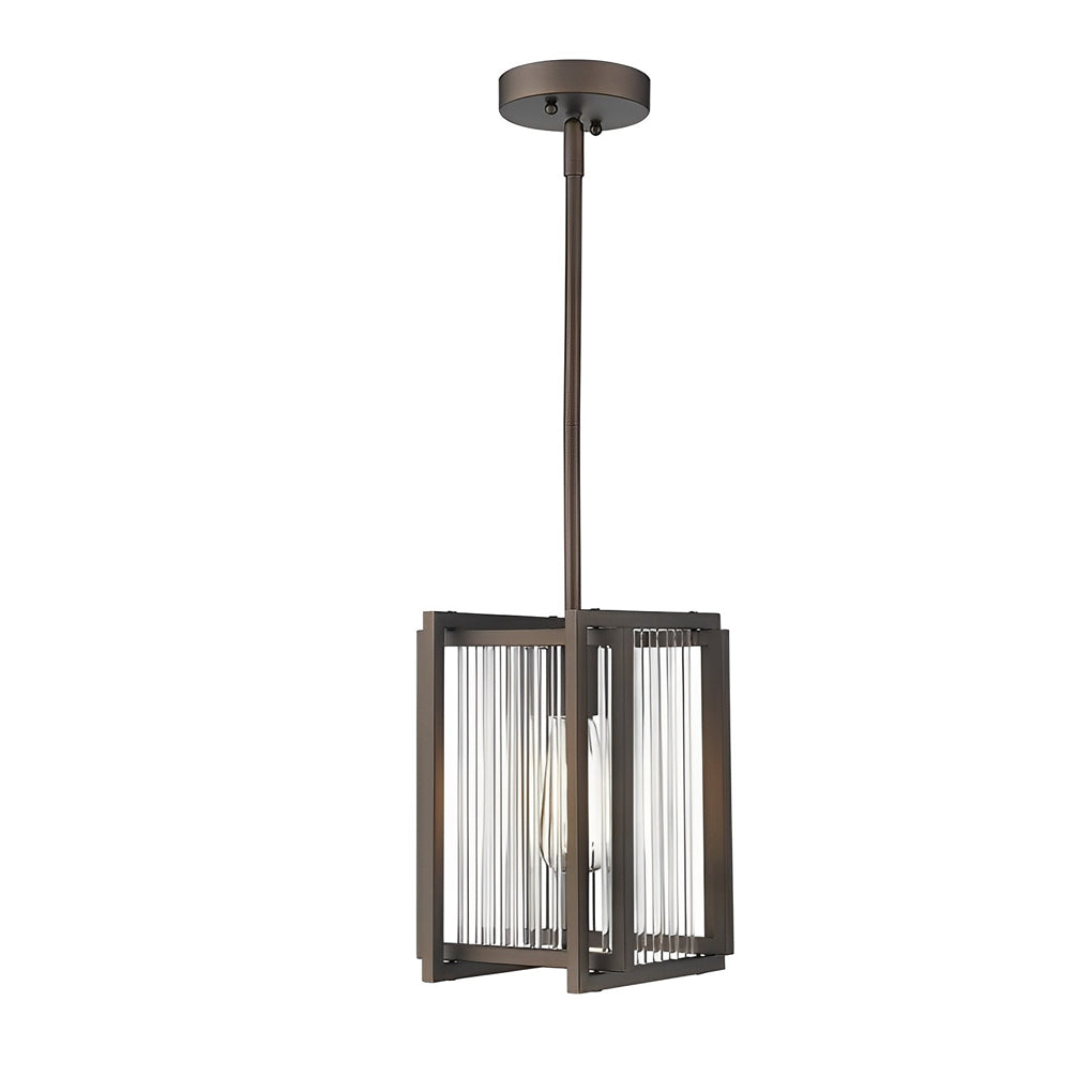 Square Iron Frame Retro Industrial Dining Chandelier