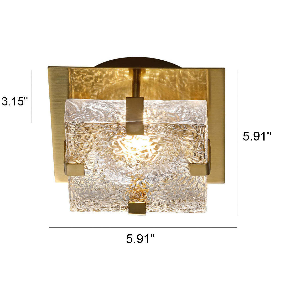 Nordic Luxury Crystal Cube LED Ceiling Light