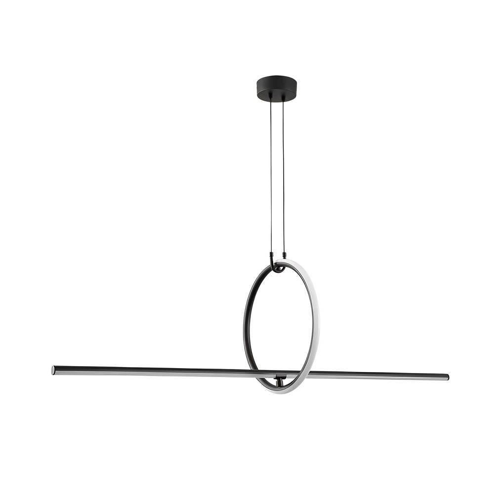 Long Strip Ring Dimmable Minimalist LED Chandelier