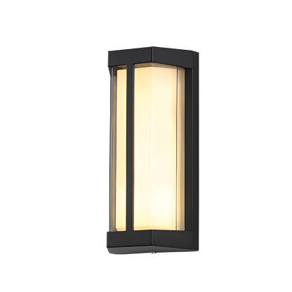 Waterproof Double Acrylic Shade LED Black Modern Outdoor Wall Lights-Lighom