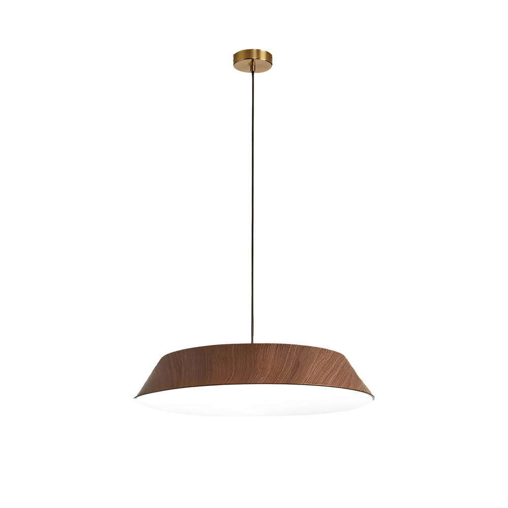 Round Wood Japanese LED Pendant Light