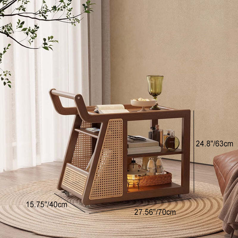Traditional Farmhouse Trolley End Table