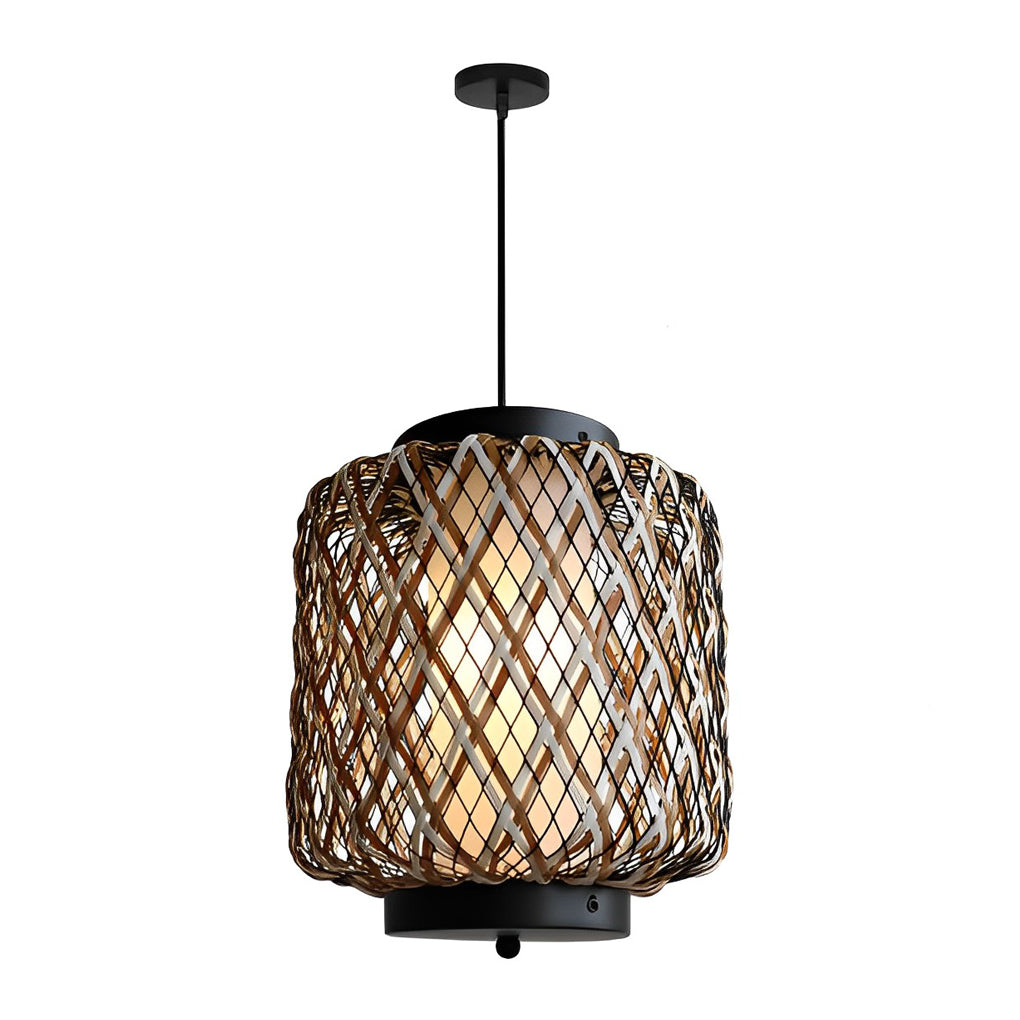Rattan Waterproof Rustic Modern Outdoor Chandelier Pendants Ceiling Lights-Lighom