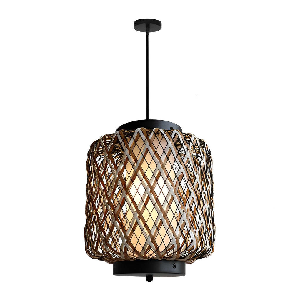 Rattan Waterproof Rustic Modern Outdoor Chandelier Pendants Ceiling Lights-Lighom