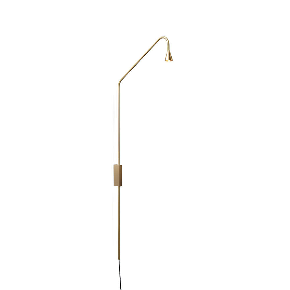 Swing Long Arm Austere Wall Lamp - Black/Gold-Lighom
