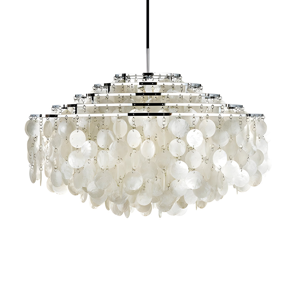 Seashell Disc Chain Pendant Chandelier