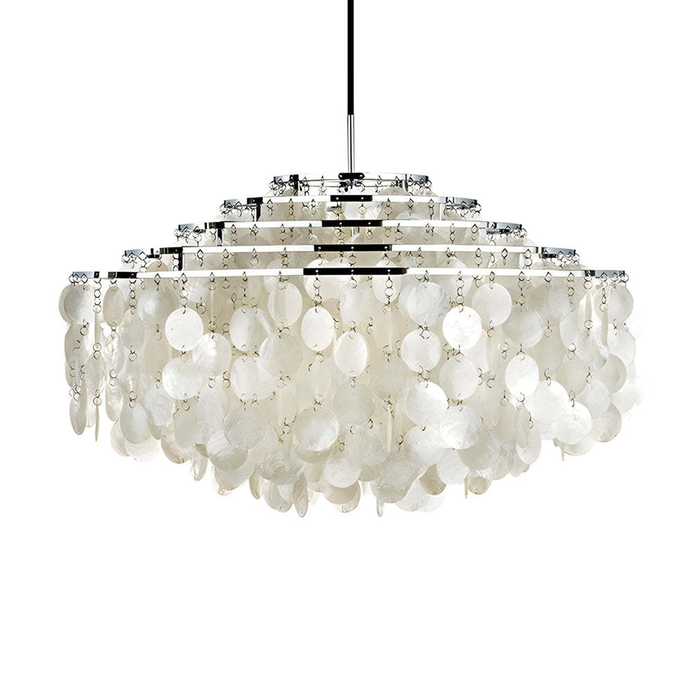 Seashell Disc Chain Pendant Chandelier