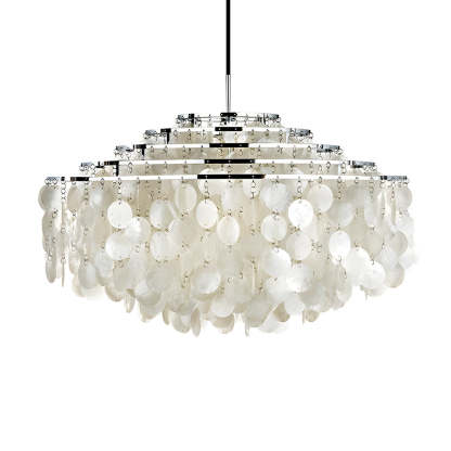 Seashell Disc Chain Pendant Chandelier