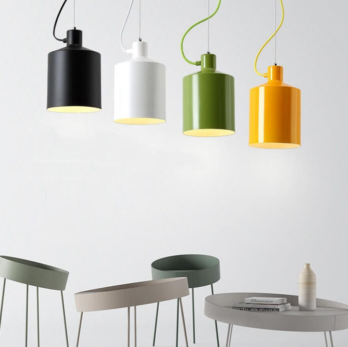 Nordic Macaron Bottle Aluminum Pendant Light