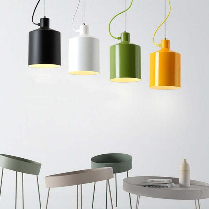Nordic Macaron Bottle Aluminum Pendant Light