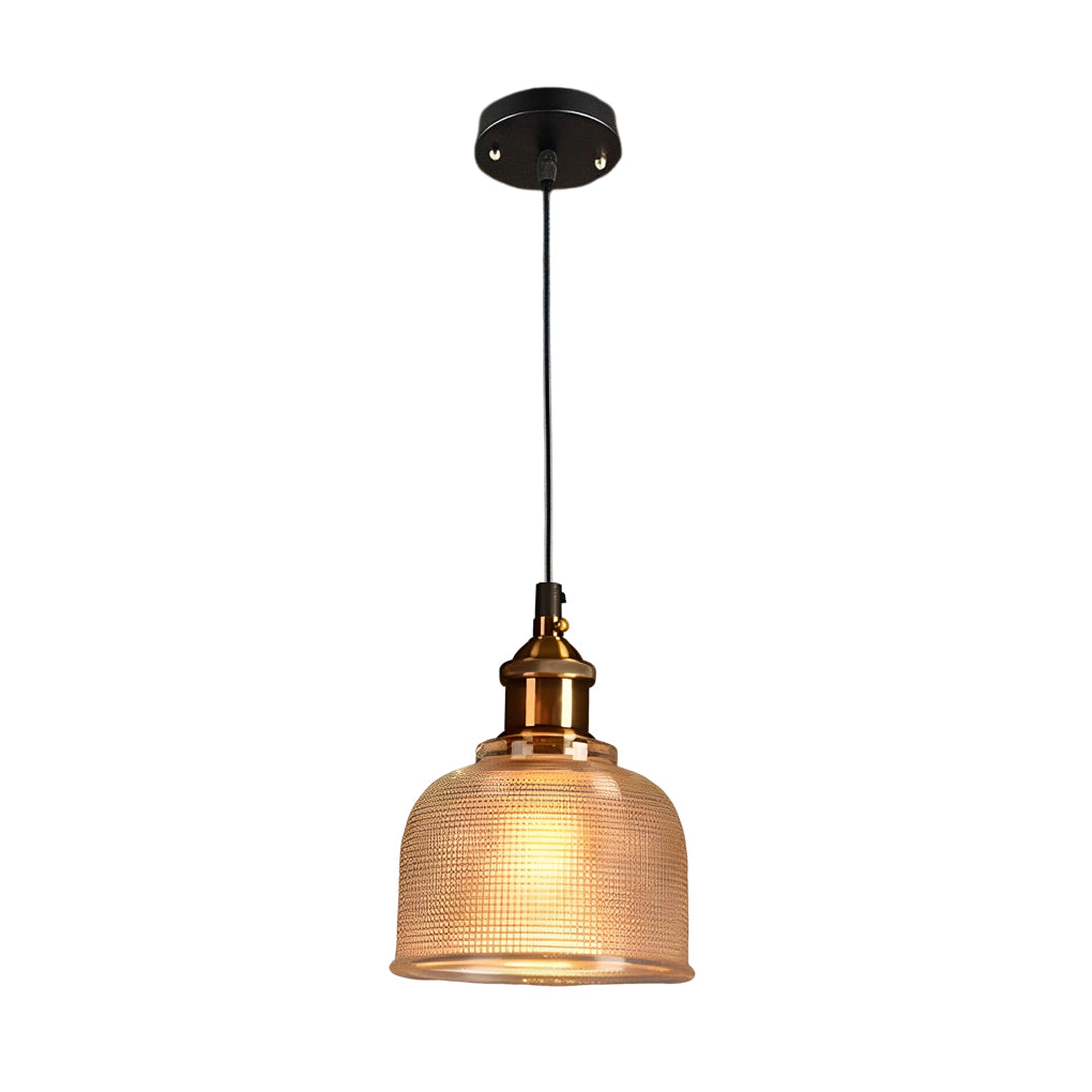 Glass Bowl Metal Nordic Pendant