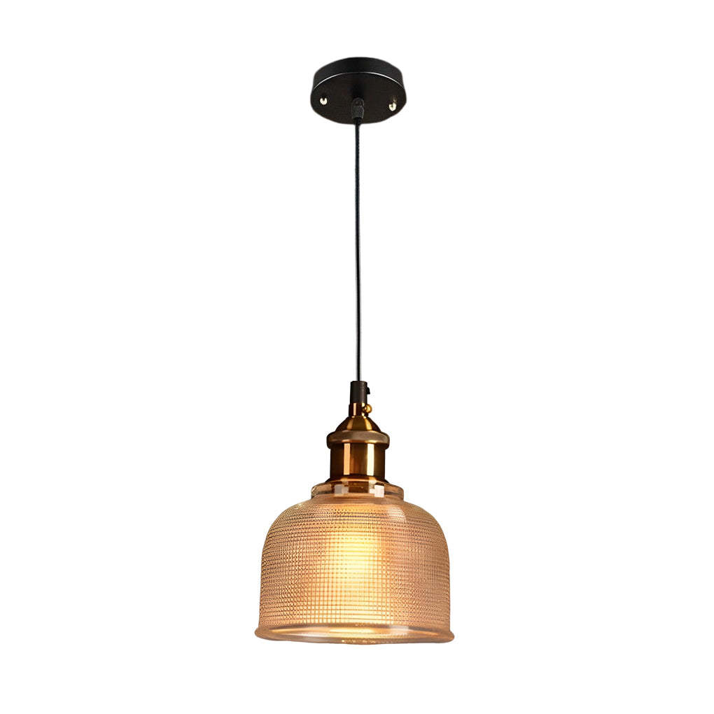 Glass Bowl Metal Nordic Pendant