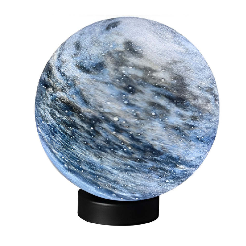 Round Glass Planets Design Waterproof Modern Outdoor Fence Post Lights-Lighom