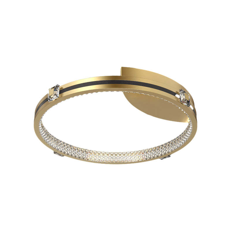 Ring 3-Step Dimming Crystal Modern Ceiling Light