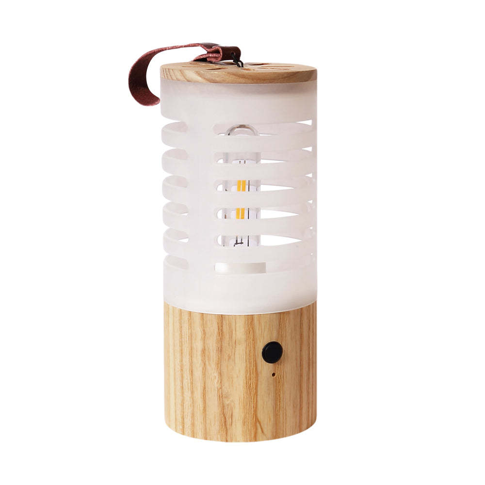 Portable Wood USB Rechargeable LED Camping Lantern-Lighom